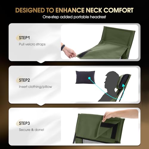 Oversized High Back Camping Chair for Adults (Green)