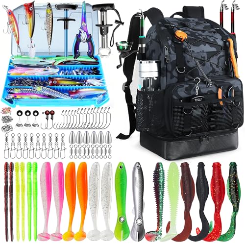 Fishing Backpack with Rod Holder