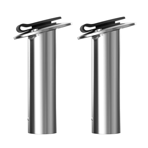 Fishing Rod Holders for Boat (Black Insert with Cap / 15 Degree)