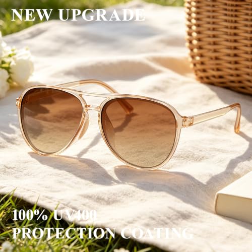 Women's Polarized Aviator Sunglasses Tangle (Tea)
