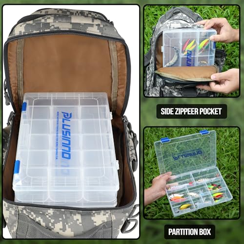 Fishing Backpack with Fishing Rod and Reel Combos Tackle Boxes