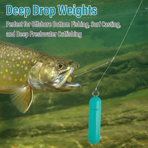 3pk Cylindrical Sinker Weight Saltwater Fishing 14oz (400g/14oz-3pcs)