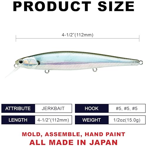 Slender Pointer 112 MR Fishing Lure (410 MH Ghost Minnow)