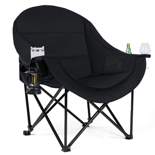 Oversized Camping Chair for Adults (Black)