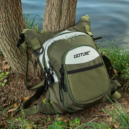Fly Fishing Chest Pack Tackle Bag with Adjustable Neck&Waist Strap