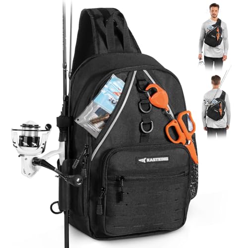 Karryall Fishing Sling Bag With Rod Holder