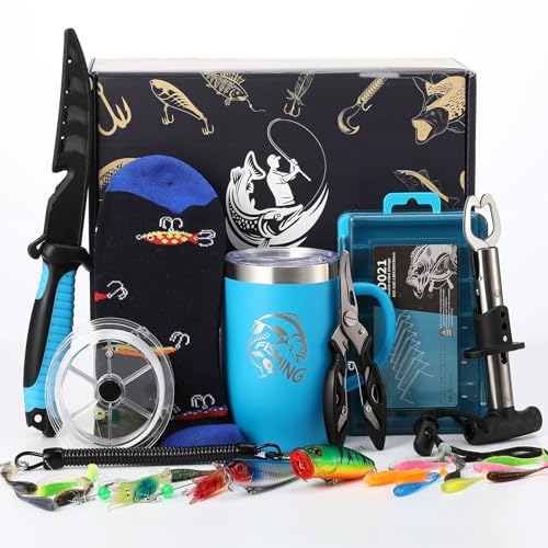 Fishing Gift Set for Men Dad Fishermen (Blue / Style 1)