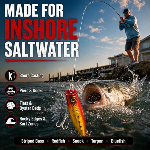 Topwater Popper Fishing Lure (A2-1PCS/0.81OZ-4")