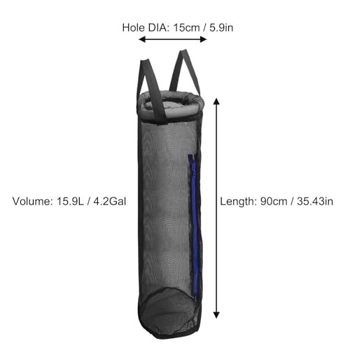 Floating Fish Basket Nylon Net Cage for Live Bait Storage (4.2 GAL-6*6*35.4inch)