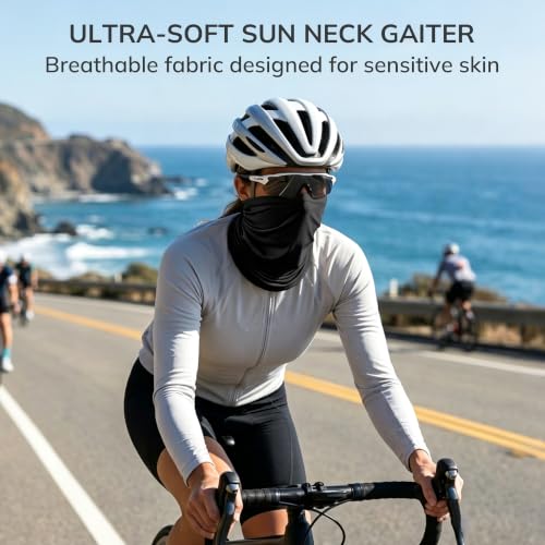 Unisex UPF 50+ Bamboo Viscose Neck Gaiter 2 Pack