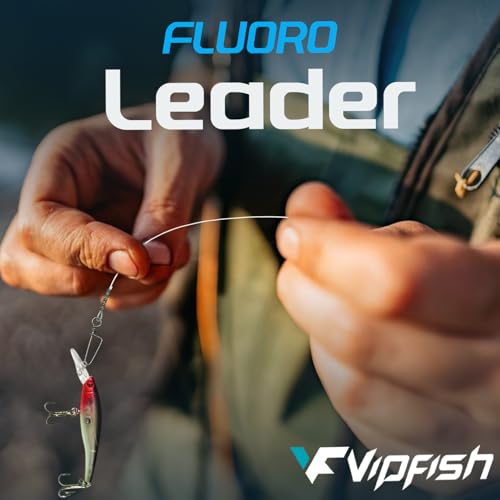 Fishing Fluorocarbon Leader with Crane Swivel and Snaps