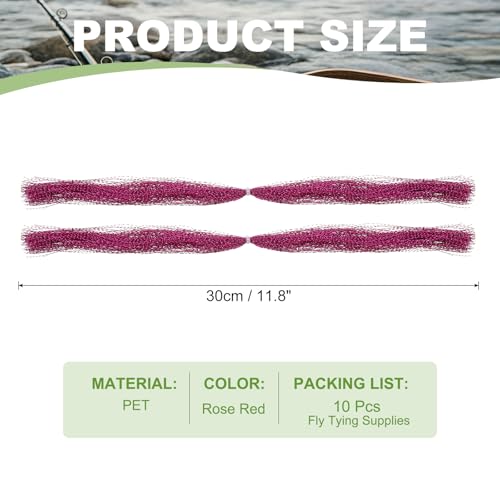 Crystal Flash Fly Fishing Line (Rose Red)
