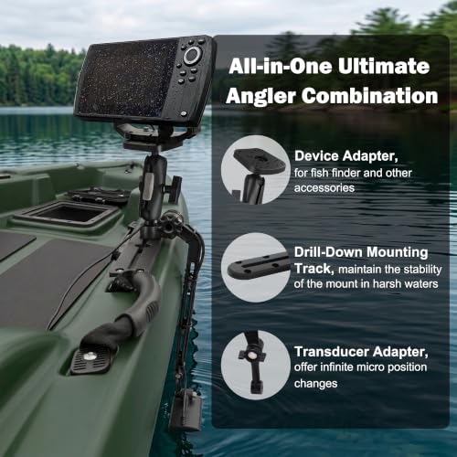 Kayak Fish Finder Mount with Transducer Arm