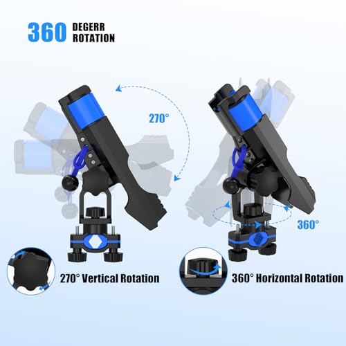 Clamp On Fishing Rod Holder for Boat Adjustable Rail Mount Pole Rack