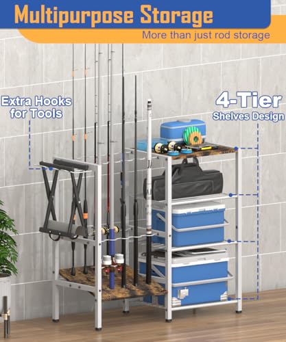 Fishing Rod Holders for Garage (White)