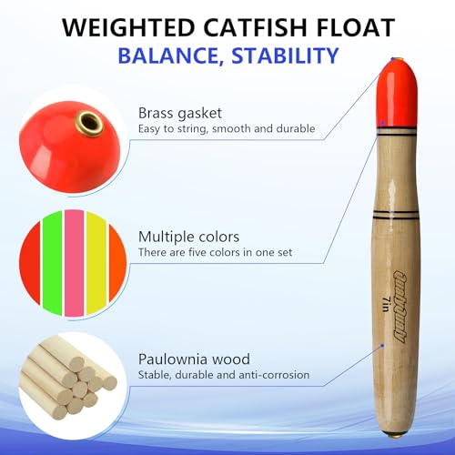 Fishing Floats (C-Wooden Pole Float-5Pcs / 7"-5Pcs)