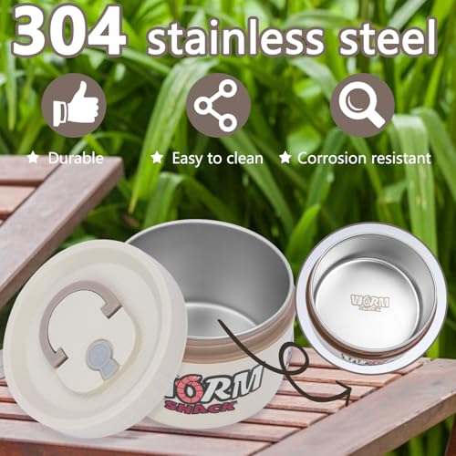 2Pcs Live Bait Storage (White)