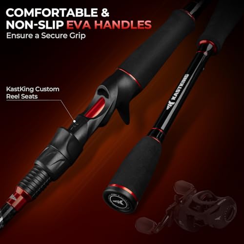 Brutus Twin Tip Baitcaster Combo (Right Handed Reel,6'6" M(2 Pcs + Extra Tip))
