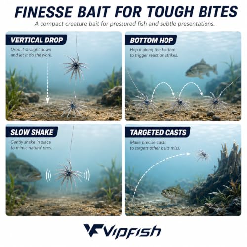 Urchin Baits for Bass Fishing (Smoke Silver Shad)