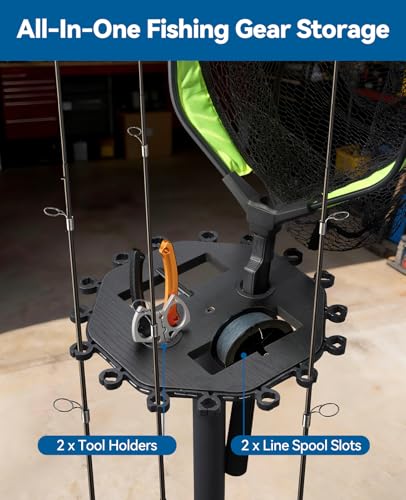 Fishing Rod Holder Pole Rack for Garage with Wheels