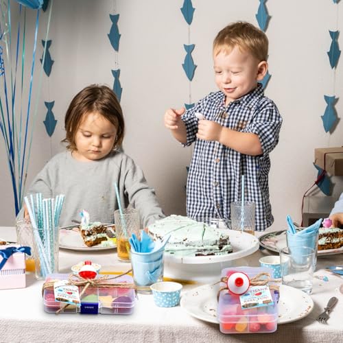 24 Fishing Party Favors Tackle Boxes with Thank You Cards