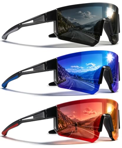 3 Pack Polarized Sports Sunglasses UV400