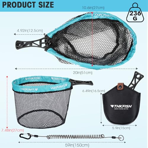Fly Fishing Landing Net (L-BLUE)