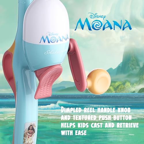 Disney Moana Kit 2'6" Spincast Combo for Kid (Disney Moana Beginner)