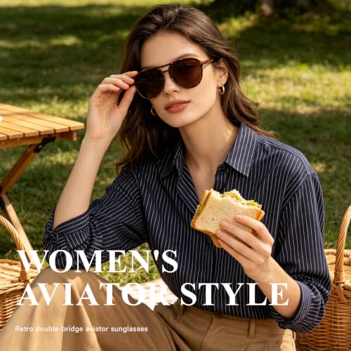 Women's Polarized Aviator Sunglasses Tangle (Leopard)