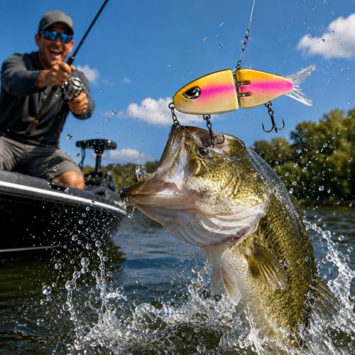 Glide Bait Fishing Lures Multi Jointed Swimbait with Slow Sinking Action (5pcs)