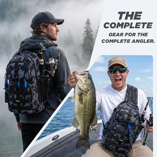 Fishing Backpack with Fishing Rod &Tackle Boxes (Fishing Backpack With Fishing Rod)
