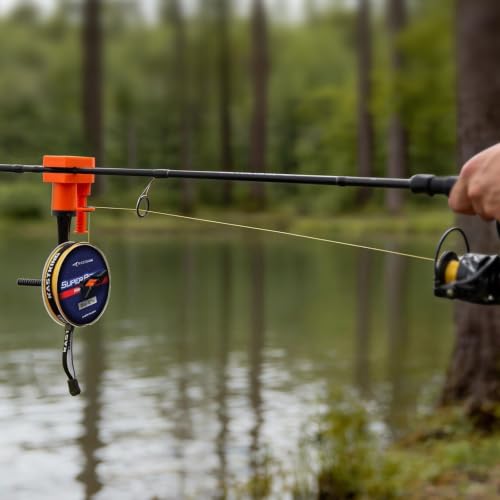 Kalibrate Portable Fishing Line Spooler (H: Line Spooler - Orange (Rod & Table Mode))