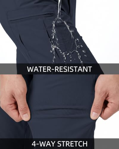 Men's Tactical Pants Ripstop Cargo Hiking Work Pants Dark Blue M (Medium / Dark Blue)
