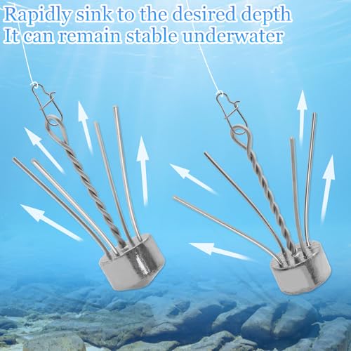 5 Pcs Spider Sinkers Long Tail Equipment Sputnik Sinker Fishing Weights