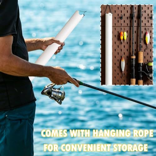 4 Pack 27in Tubular Sand Spikes for Surf Fishing PVC Surf Shore and Beach Fishing Rod Holder Sand Spike for Beaches (White / 27in Grooves)