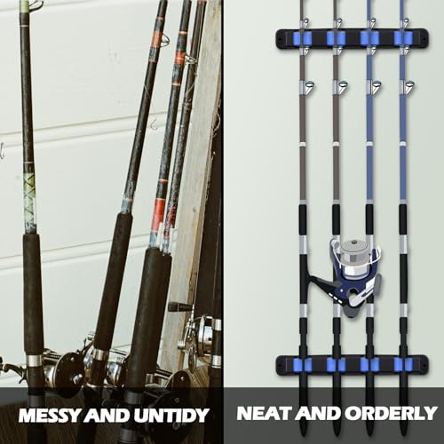 4 Pcs Rod Holders Fishing Boat Pole Holder (Blue / 9.7 Inch)