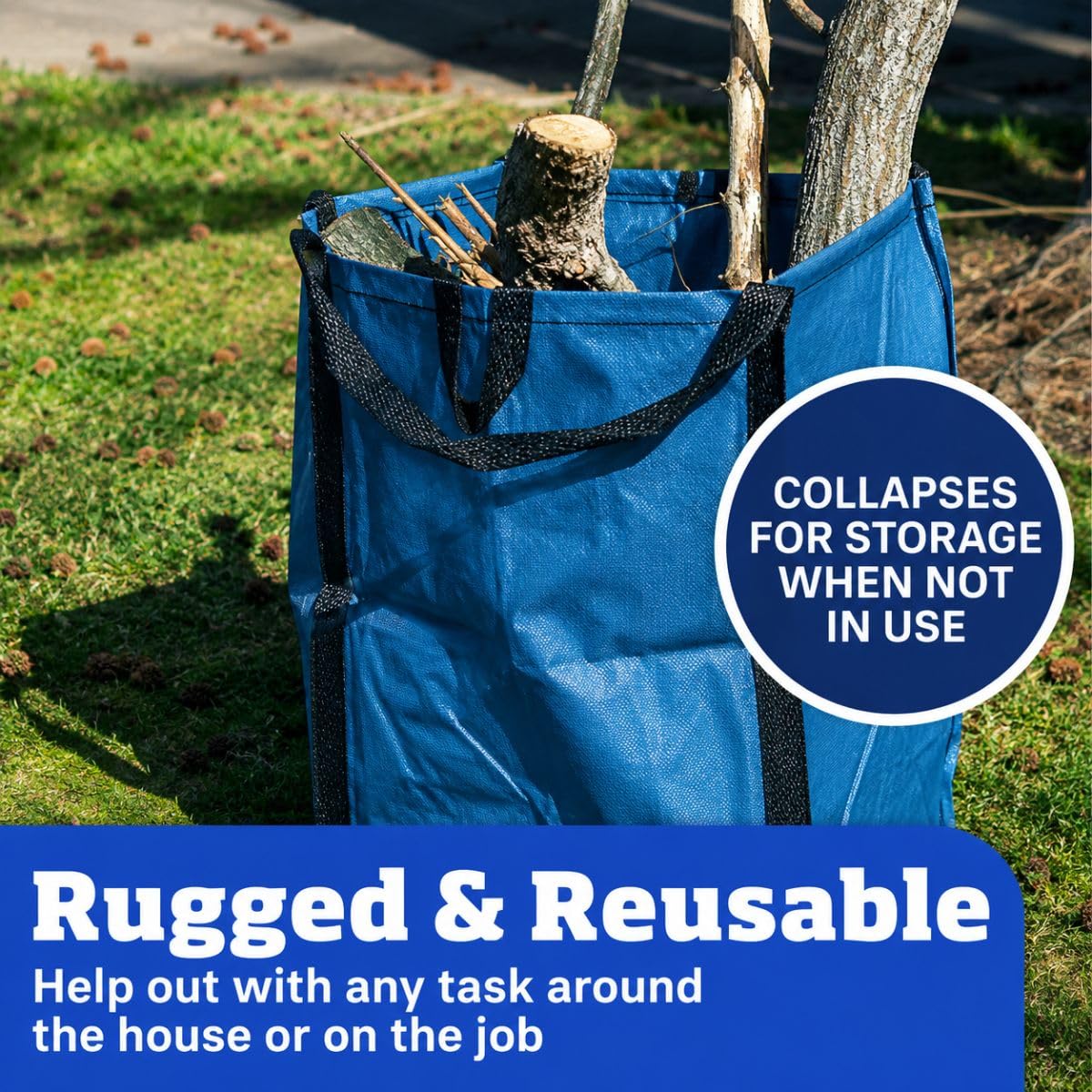 Heavy Duty Home and Yard Bags 48 (Ocean Blue)