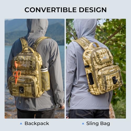 BaitSpace Fishing Sling Bag (Khaki Camo / Large)