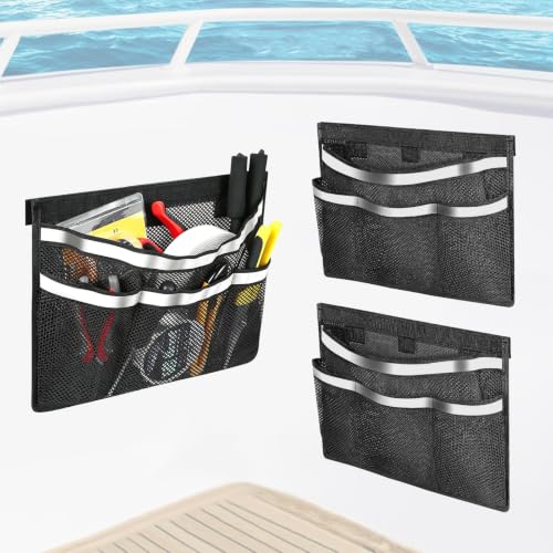 3PCS Boat Storage Mesh Bag