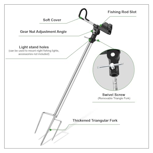 Fishing Rod Holders (Silver and Black)