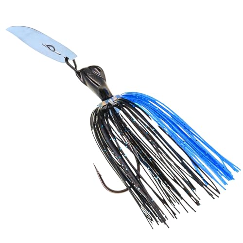 Breaker Jigs for Bass Fishing (Black/Blue / 1/2 Oz)