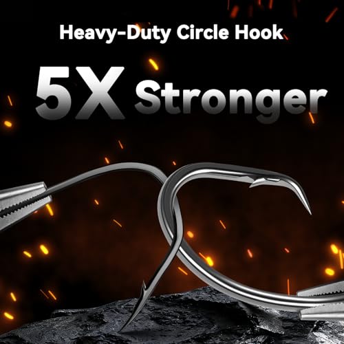 Circle Hooks with Line Groove (Black nickel / 10/0_4pcs)