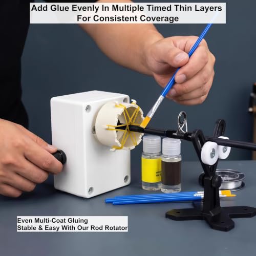 Fishing Rod Guide Replacement Kit 8‑Size for Fishing Rod Repair (Black Spinning guides kit)