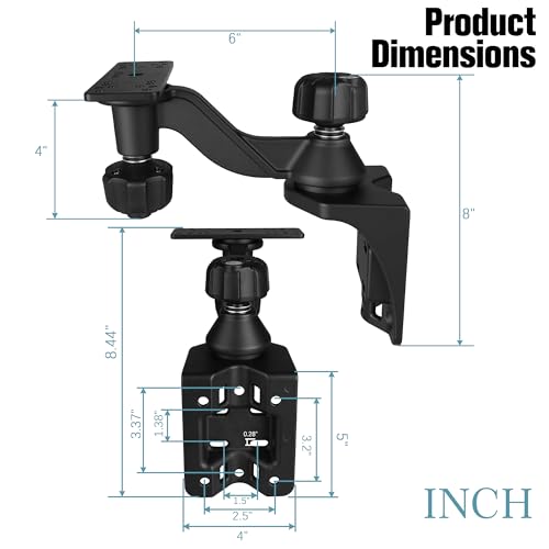 Heavy Duty Fish Finder Mount with Swing Arm