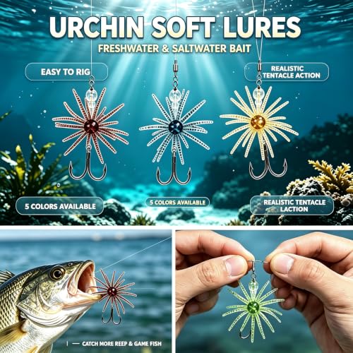 25PCS Urchin Baits for Bass Fishing (25PCS)