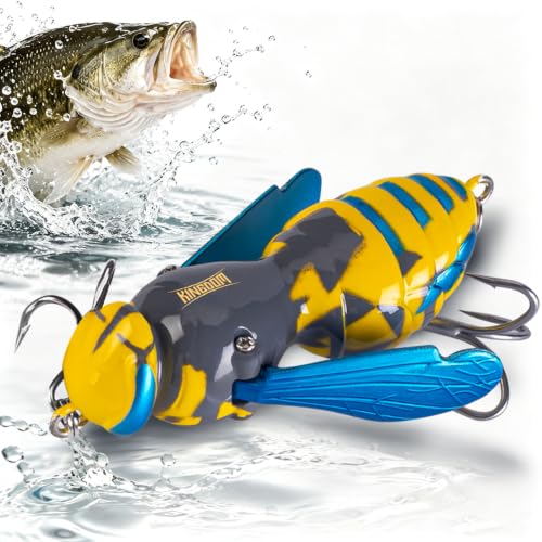 Wasp Crawl Topwater Bass Lures Fishing Bionic Tackle Bass Lure Freshwater Crank baits Floating Artificial Hard ABS Bait Crawler Topwater Fishing Lure #07 40mm 4.2g (07 / 1.57in/0.14oz)