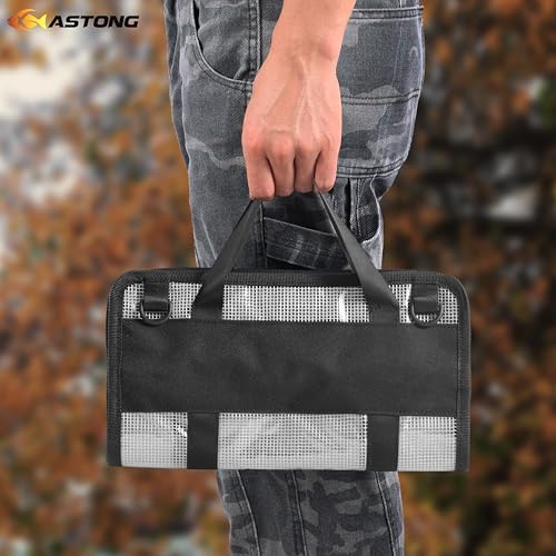 Fishing Lure Stroage Bag Covenient 6 Pocket Large Capacity PVC Heavy Duty Protective Cover Durable Fishing Bag for all Fishing Bait Trolling Fishing Lure Wraps Box for Saltwater (White / 1pc)