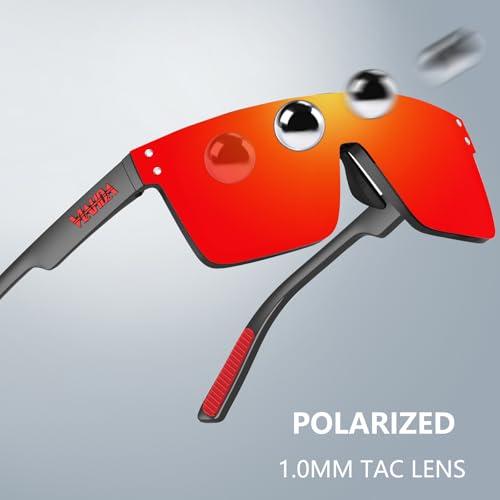 Polarized Sunglasses for Men (Red/Black)