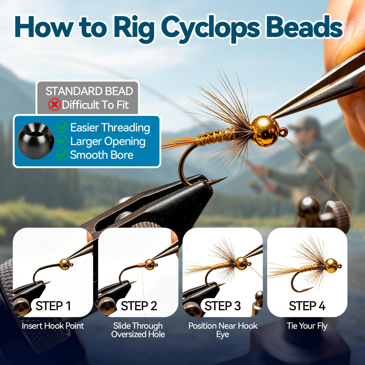 Tungsten Beads for Fly Tying Materials 50pcs Faster Sinking Deeper 13 Sizes (Black Nickle / 2.0MM)