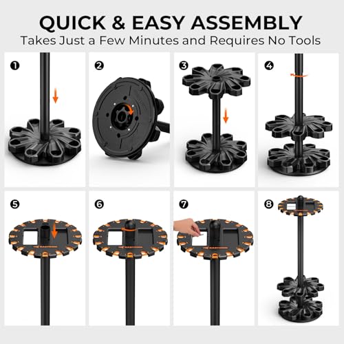 Rotating Fishing Rod Holder for Garage